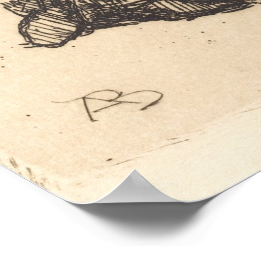 Love Consecrated (door Paul-Albert Besnard) Poster (Hoek)