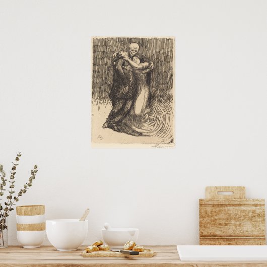 Love Consecrated (door Paul-Albert Besnard) Poster (Keuken)