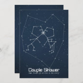 Love Constellation Couple Shower Kaart (Voorkant / Achterkant)