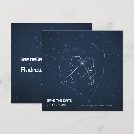 Love Constellation - Wedding Save the Date (Voorkant / Achterkant)