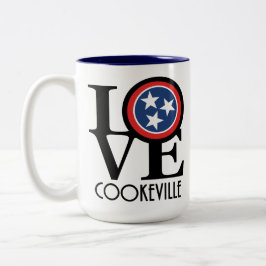 LOVE Cookeville Tennessee 15oz Tweekleurige Koffiemok
