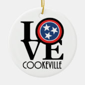 LOVE Cookeville Tennessee Keramisch Ornament (Voorkant)