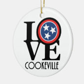 LOVE Cookeville Tennessee Keramisch Ornament (Links)