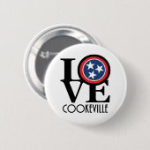 LOVE Cookeville Tennessee Ronde Button 5,7 Cm (Voorkant /achterkant)