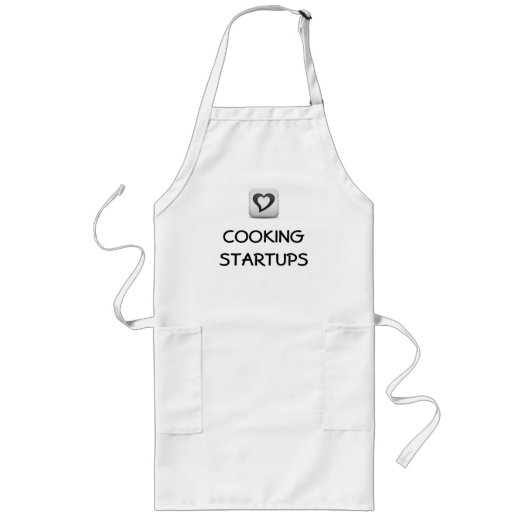Love Cooking Startups Lang Schort (Voorkant)
