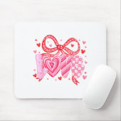 Love Coquette Bow Leopard Hearts Valentine Women G Muismat (Met muis)