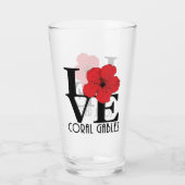 LOVE Coral Gables Red Hibiscus 11oz Glas (Achterkant)