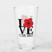 LOVE Coral Gables Red Hibiscus 11oz Glas (Voorkant)