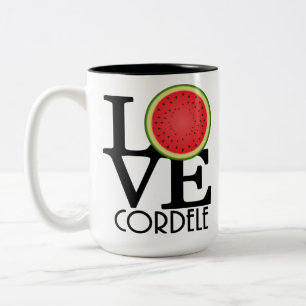LOVE Cordele Watermeloen Serie 15oz Tweekleurige Koffiemok