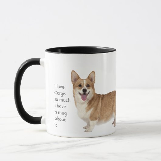 Love Corgis Dogs so Much Fun Quote Mok (Links)