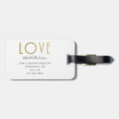 Love Corinthians bijbelse Verse Christelijke Typog Bagagelabel (Achterkant horizontaal)