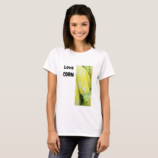 Love Corn quote T-shirt (Voorkant volledig)