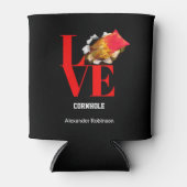 Love Cornhole Personalized Sports Blikjeskoeler (Voorkant)