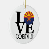 LOVE Cornville AZ Keramisch Ornament (Rechts)