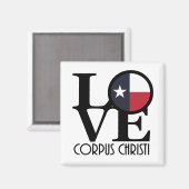 LOVE Corpus Christi Texas Magneet (Voorkant / Achterkant)