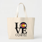 LOVE Cortez Colorado Grote Tote Bag (Voorkant)