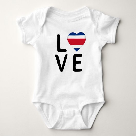 Love - Costa Rica Flag Romper (Voorkant)