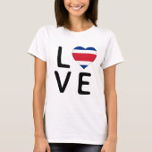 Love - Costa Rica Flag T-shirt (Voorkant)