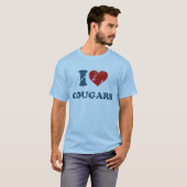 Love Cougars  T-Shirt (Voorkant volledig)