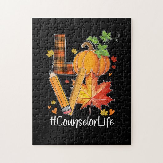LOVE Counselor Life Fall Leaves Autumn Season Pump Legpuzzel (Verticaal)
