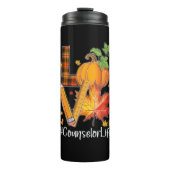 LOVE Counselor Life Fall Leaves Autumn Season Pump Thermosbeker (Voorkant)