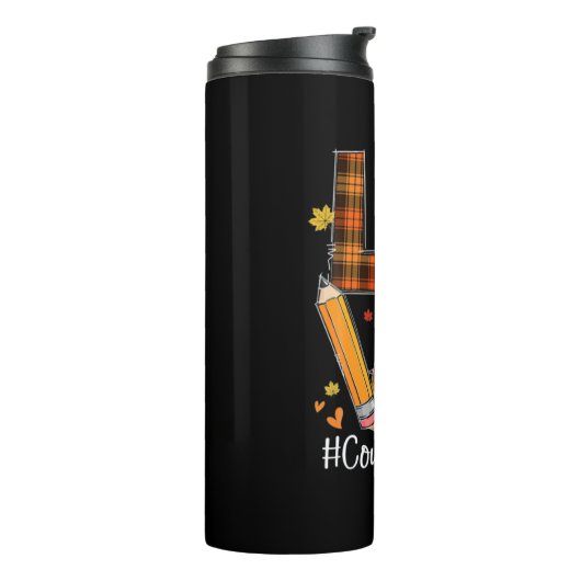 LOVE Counselor Life Fall Leaves Autumn Season Pump Thermosbeker (Gedraaid links)