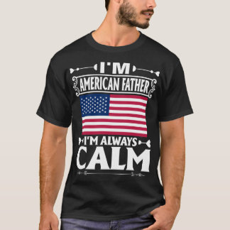 Love Country Flag Amerikaanse Vader Rustig Gift T-shirt