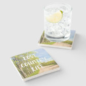 Love Country Life Dirt Road Stenen Onderzetter (Zijkant)