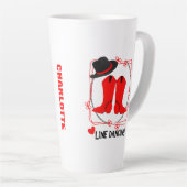 Love Country Line Dansant Cute Personalized Latte Mok (Rechterhoek)