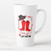 Love Country Line Dansant Cute Personalized Latte Mok (Rechts)