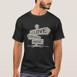 Love Country Music Banjo Guitar Player T-shirt