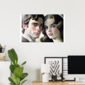 Love Couple  Flashy Poster (Thuiskantoor)