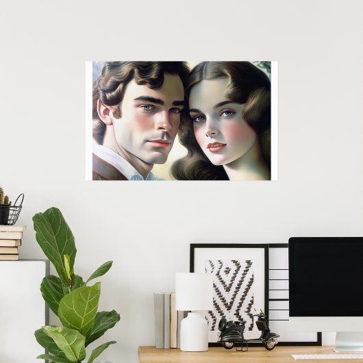 Love Couple  Flashy Poster (Thuiskantoor)