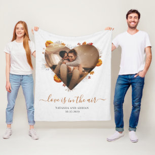 Love Couple Modern Foto Fleece Deken