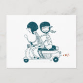Love Couple on Drawing Briefkaart (Voorkant)