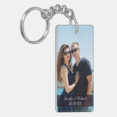 Love Couple Photo Names and Date Sleutelhanger (Voorkant Links)