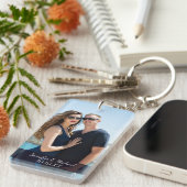 Love Couple Photo Names and Date Sleutelhanger (Voorkant Rechts)