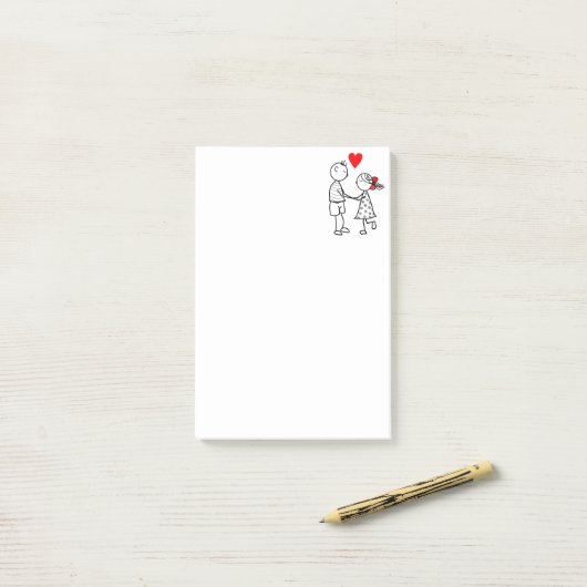 Love Couple Post-it® notes -  (Op bureau)