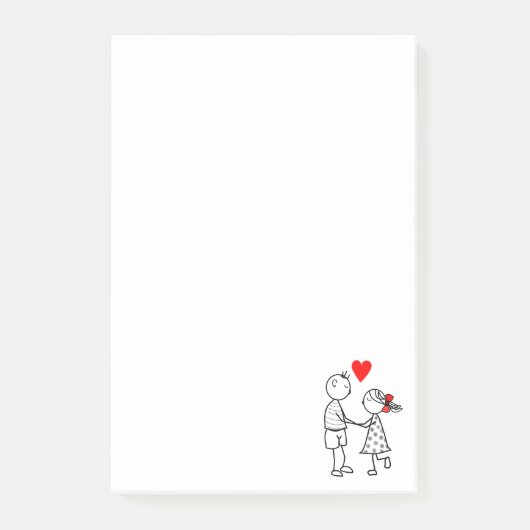 Love Couple Romantic Jouw tekst Name Post-it® Notes (Voorkant)
