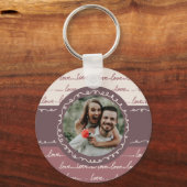 Love Couples Foto Afbeelding Sleutelhanger (Voorkant)