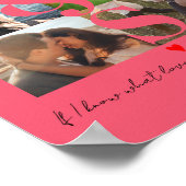 Love Couples Gifts Pas getrouwd Gift Photo Collage Poster (Hoek)