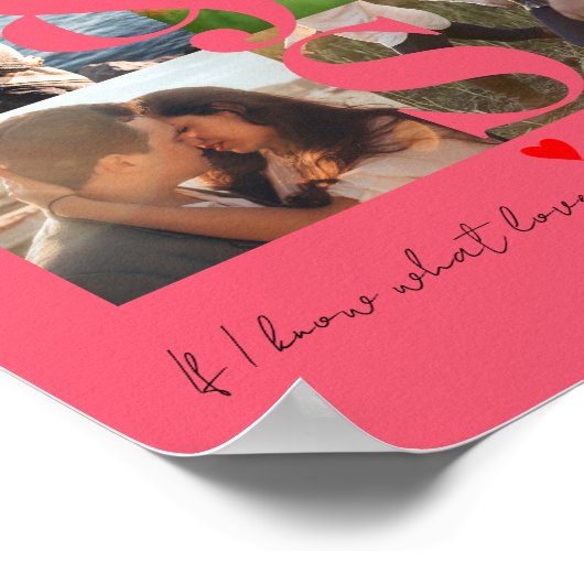 Love Couples Gifts Pas getrouwd Gift Photo Collage Poster (Hoek)