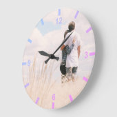 Love Couples Photo Template with Cijfers Numbers Grote Klok (Hoek)