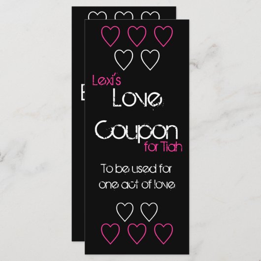 Love Coupon (Voorkant / Achterkant)