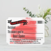 Love Coupon BLANK Kaart (Staand voorkant)