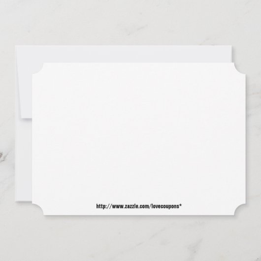 Love Coupon BLANK Kaart (Achterkant)