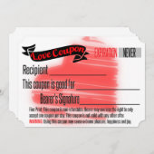 Love Coupon BLANK Kaart (Voorkant / Achterkant)