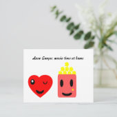 Love Coupon: filmtijd thuis Briefkaart (Staand voorkant)