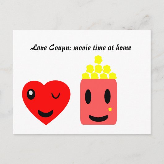 Love Coupon: filmtijd thuis Briefkaart (Voorkant)