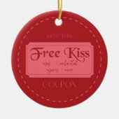 Love coupon keramisch ornament (Voorkant)